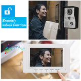 7 inch Wired Doorbell Indoor Monitor IR-CUT Outdoor Camera Visual Intercom Two-way Audio Remote Unlock Video Door Phone
