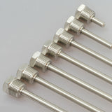 10mm Outer diameter 100mm ThermowellThread 1/2" (DN15) Stainless Steel 304 Waterproof Solar Temperature Sensor