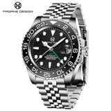 2023 Brand-New PAGRNE DESIGN Men Mechanical Watches Stainless Steel Sapphire Glass 100m Waterproof Business Style Motion Watches