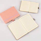 6a Ink-proof Paper Elegant A6 Pocket Notebook with Faux Leather Hardcover 200 Pages of for Students
