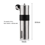 Two type Manual Ceramic Grinder Stainless Steel Adjustable Coffee with Storage Rubber Loop Easy Cleaning