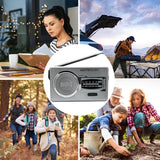AM FM Player Dual Band HiFi Elder Battery Powered Pocket Pointer Radio 3.5mm Jack Built-in Speaker