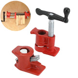 3/4 OR 1/2 Inch Heavy Duty Pipe Clamp Woodworking Wood Gluing Pipe Clamp Steel Cast Iron Pipe Clamp Fixture Carpenter Hand Tool