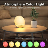 1pc Wake Up Light Sunrise Alarm Clock For Heavy Sleepers, Bedroom, With Sunrise Simulation, Fall Asleep, Dual Alarms, FM Radio, Snooze, Nightlight, Colorful Lights, 7 Natural Sounds, Ideal For Gift, Back To School