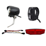 Ebike Headlight Harness 12~72V Electric Bike Lamp Front/Rear Light Set Quick Release Switch Taillight