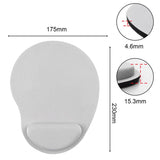 Mouse Pad with Memory Foam Stepped-Wedge Design Ergonomic Wrist Support Non-slip Mousepad for Home Office Supplies
