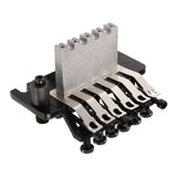 Electric Guitar Double Tremolo Bridge Assembly System for Lic Parts Replacement 1 Set (Black)