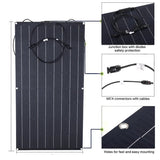 ETFE 300W Flexible Solar Panel Portable Solars Cell Energy Charger Connector for Smartphone Charging Power System Car Camping
