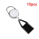 CRUSHER 10 Pcs Silicone Lighter Retractable Keychain Protective Sleeve Holder Leash Safe Stash Clip Cover Smoking Accessories