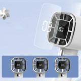 Handheld USB Rechargeable Mini Portable Digital Display Air Coog Table Fan 3 Wind Speeds