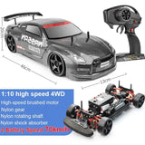 1:10 70km/h High-speed Drift Remote Control 2.4G 4WD Off-road Vehicle Dual-speed Rc Car Children's Christmas Gift