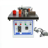 Mini manual wood pvc edge banding machine with cutting pvc edge banding machine itself and excellent speed control