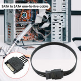 Lightweight SATA Compact Good Conductivity Useful 15 Pin Hard Drive Power Supply Splitter Cable