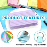 1000 PCS 3X5 Inches Colored Flash With Ring, Punched ed Flashcards Ruled Index Cards Notecards Set Kit