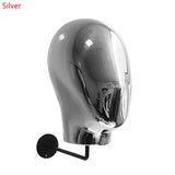 Wall Mounted Mannequin Head Wig Making Head Metal Head Wig Hat Glasses Display Hat Holder Rack Storage Wigs Show Display Stand