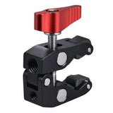 Metal Multi-function Head Ball Mount Magic Arm Super Clamp w/ 1/4"-20 Thread for Camera Cage Rig Monitor
