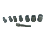 14 PCS Lug 3/8Inch Drive Impact Bolt Nut Extractor Set Black Steel Nut Remover Kit 1/4Inch-3/4Inch Twist Socket Tool Set