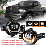 1 Pair LED Car Front Bumper Driving Fog Lights for 2002 - 2008 Dodge Ram 1500 & 2003 - 2009 Dodge Ram 2500/3500.