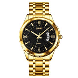 Men's Steel Belt Business Waterproof Calendar Quartz Watch