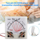 1 PCS Power Meter Head Radio Station With Backlight PMMA Cover SWR Black Forward 300W Reflected 60W
