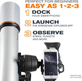 Celestron StarSense Explorer DX 102AZ 102mm F/6.5 AZ Refractor Telescope Smartphone App-Enabled For Star Navigation #22460