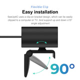 4K USB Webcam HD Video Conference Camera with Microphone Speaker AI Face Tracking Auto Focus 360° Voice Pickup Plug Play