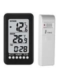 LCD ℃/℉ Digital Wireless Indoor/Outdoor Thermometer Clock Temperature Meter With Transmitter