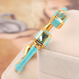 Fashion Jewelry Enamel Glaze Hand Painted Pearlescent Bamboo Bracelet
