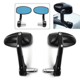 2Pcs CNC Motorcycle Bar End Black Rearview Side Mirrors for Triumph Speed Triple - Street Triple Bar End Mirrors with Tools.
