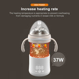 Baby Bottle Heater Digital Display Instant Temperature Milk Warmer with 5500mAh Battery for Breastmilk
