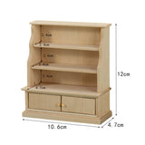 1:12 Dollhouse Miniature Locker Shelf Rack Furniture Model Decor Bookcase Storage Cabinet
