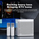 Portable Bluetooth Speaker Wireless Microphone Singing Equipment Stereo Bass Subwoofer Karaoke Party Support AUX New