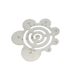 1PCS Stainless Steel Round Leather Cutting Tools Metal Corner Cutting Ruler Circle Leathercraft Working Drawing Angle Ruler