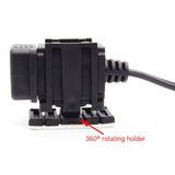 Motorcycle 4.2A Dual USB Charger Socket Power Adapter With 160cm Cable for DIN Hella Plug Phone iPhone / GPS