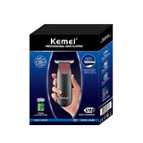 Kemei Km-889 Mini Portable Low Noise Black Carbon Steel Cutter Head Rechargeable Cordless Hair Clipper