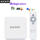 KICKPI KP1 11Google TV Amlogic S905Y4 2GB 32GB Support AV1 1080P H.265 4K 2.4G&5G Wifi BT5.0 Android tv Box