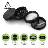 CRUSHER 40/50/63mm Dry Herb Grass Tobacco Grinder Zinc Alloy 4 Laye Manual Spice Herbal Grinders for Smoking Accessories