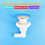 30mm Cover 7mm Twisted Teeth Bow Bubble Chromed Cap PVC Base Hot Tub Air Massage Bathtub Jet Nozzle