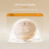 BEBEBAO Wearable Electric Breast Hands Free Milk Pump with LED Display 3 Modes 10 Levels of Suction 240mL Capacity