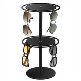 Sunglasses Holder Organizer, 360° Rotatable Acrylic Eyeglasses Display Stand, Eyewear Storage Rack for Desk Dresser