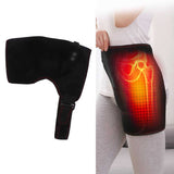 Heated Hip Brace Adjustable Vibration Hip Groin Brace Flexible for Health Care Brace Hip Strap for Muscles Nerve Pain Relief