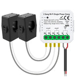 Upgrade Sensor Current Mutual Inductance Energy Meter 80A W/ Clamp CT 0.2-80A Tuya For Smart Life Wi-Fi Electric Accessories