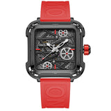 Luxury Men's Watch ONOLA Fahion Hollow Full Automatic  Watches Men Silicone Tape Waterproof Wristwatch Clock