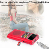 Mini FM Radio Portable Loudspeaker Recorder Outdoor MP3 Music Player Support TF Card USB AUX Play with LED Digital Display