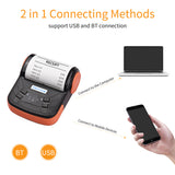 Portable 80mm Wireless Bluetooth Thermal Receipt Printer - Compatible with Android/iOS/Windows Systems