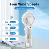4 Speed Humidification Portable Handheld Fan,Water Spray Mist Fan,Student Dormitory Mini Fan Coog Tools