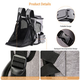 Pet Carrier Backpack - For Large and Small Cats, Dogs, and Puppies with Safety Features and Cushioned Back