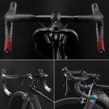 Road Bike Anti-Slip Shock Handle Bar with PU Anti-Vibration Wrap Bicycle Handlebar Durable Tape Accessories