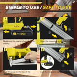Cordless F32 Nail Electric Furniture Carpentry Tacker Stapler Woodworking Staple Gun For 20V Battery (No Battery)