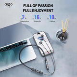 Original Aigo W01 TWS Wireless Earphone Bluetooth 5.2 Sports Noise Canceling Neckband Headphones Waterproof Microphone